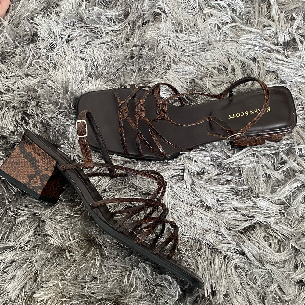 Karen Scott Brown Snake Skin Heels Size 8.5
